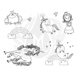 Princess and Unicorns Designer Silk Screen Princess and Unicorns Designer Silk Screen